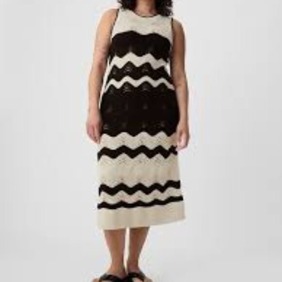 NWT GAP Crochet Style Chevron Midi Dress - Size XL - Picture 4 of 5